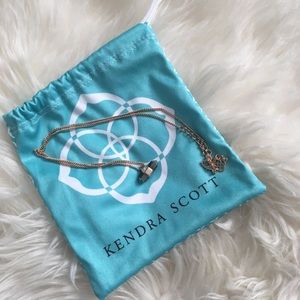 Kendra Scott Small Rose Gold Geode Necklace